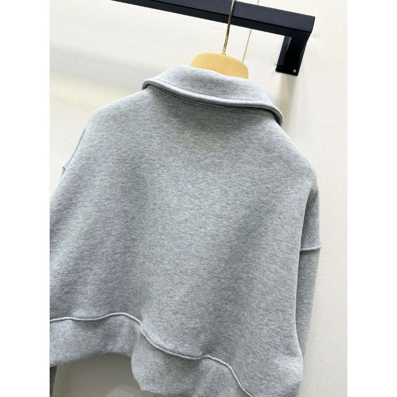 MiuMiu ミュウミュウ スウェットシャツ ハーフファスナー ロゴ (MiuMiu