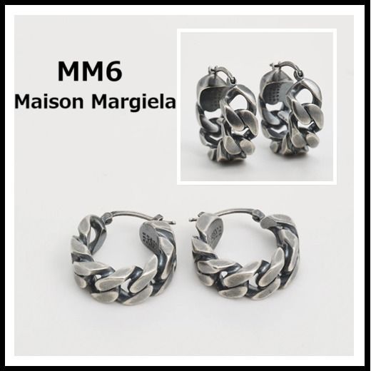 MM6 Maison Margiela☆リンクチェーン フープピアス (MM6 Maison