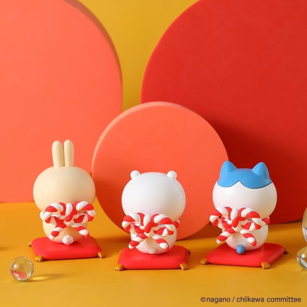 ちいかわ台湾限定ハチワレ うさぎ福招きフィギュア3点セット (CHIIKAWA