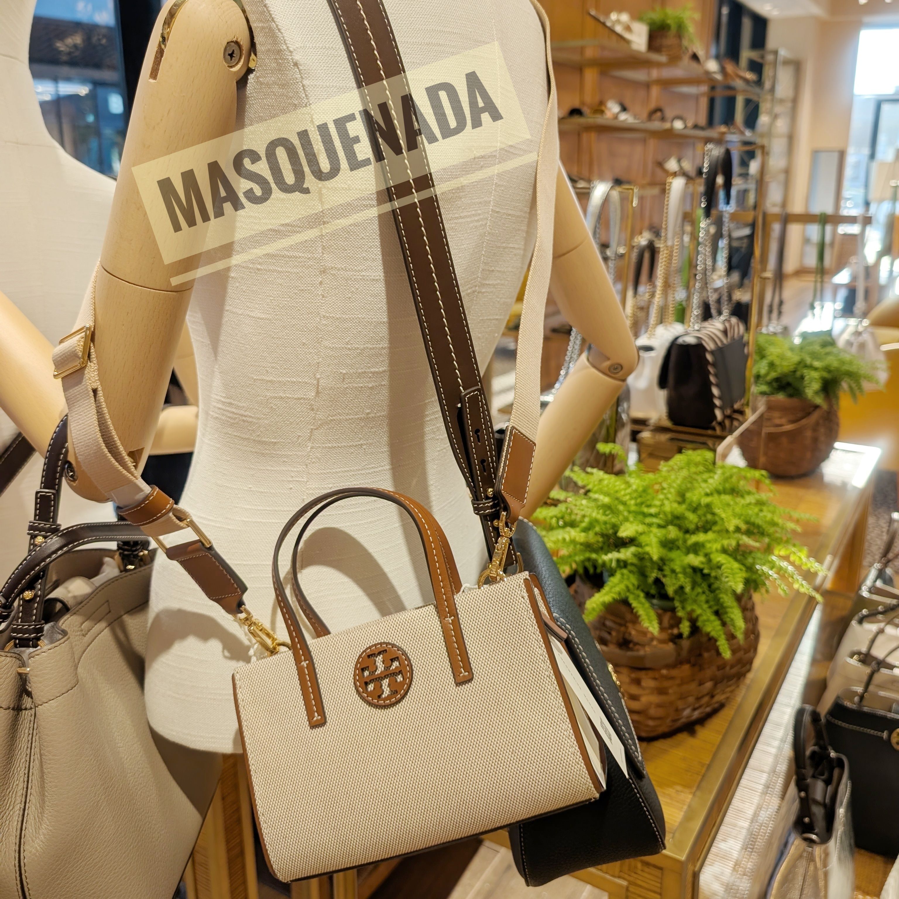 セール!国内発送☆Tory Burch 人気 BLAKE CANVAS mini tote (Tory