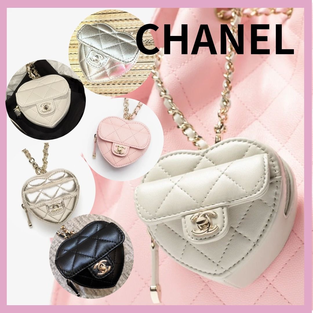 ハートがコーデのワンポイントに】CHANEL ミニ バッグチャーム (CHANEL