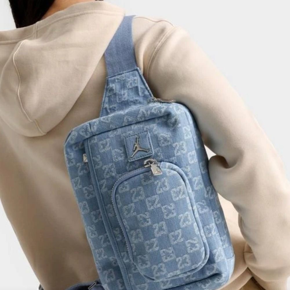 NIKE Jordan ジョーダン モノグラム スリング バッグ デニム (Nike