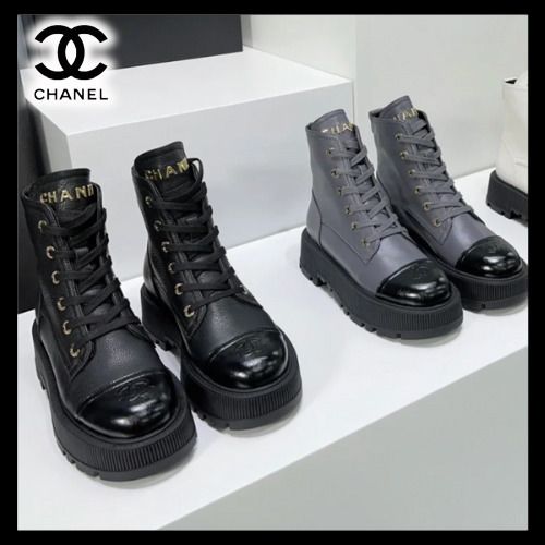 一目惚れ☆美シルエット【CHANEL】レースアップブーティ G45124