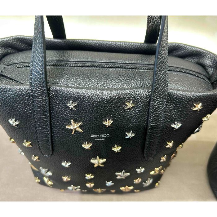 JimmyChoo ジミーチュウ 大小星スタッズ レザー ミニトート (Jimmy