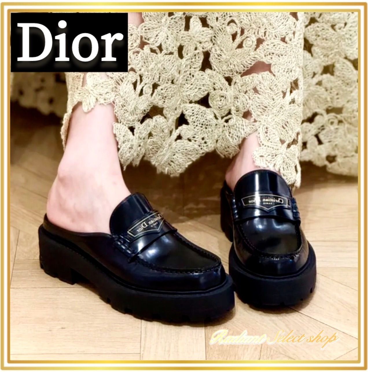 足元から上品に♡】Dior Boy ミュール 厚底 ローファー (Dior/サンダル