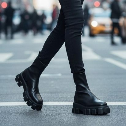 PRADA プラダ 25FW モノリス ナッパレザー ストレッチブーティー