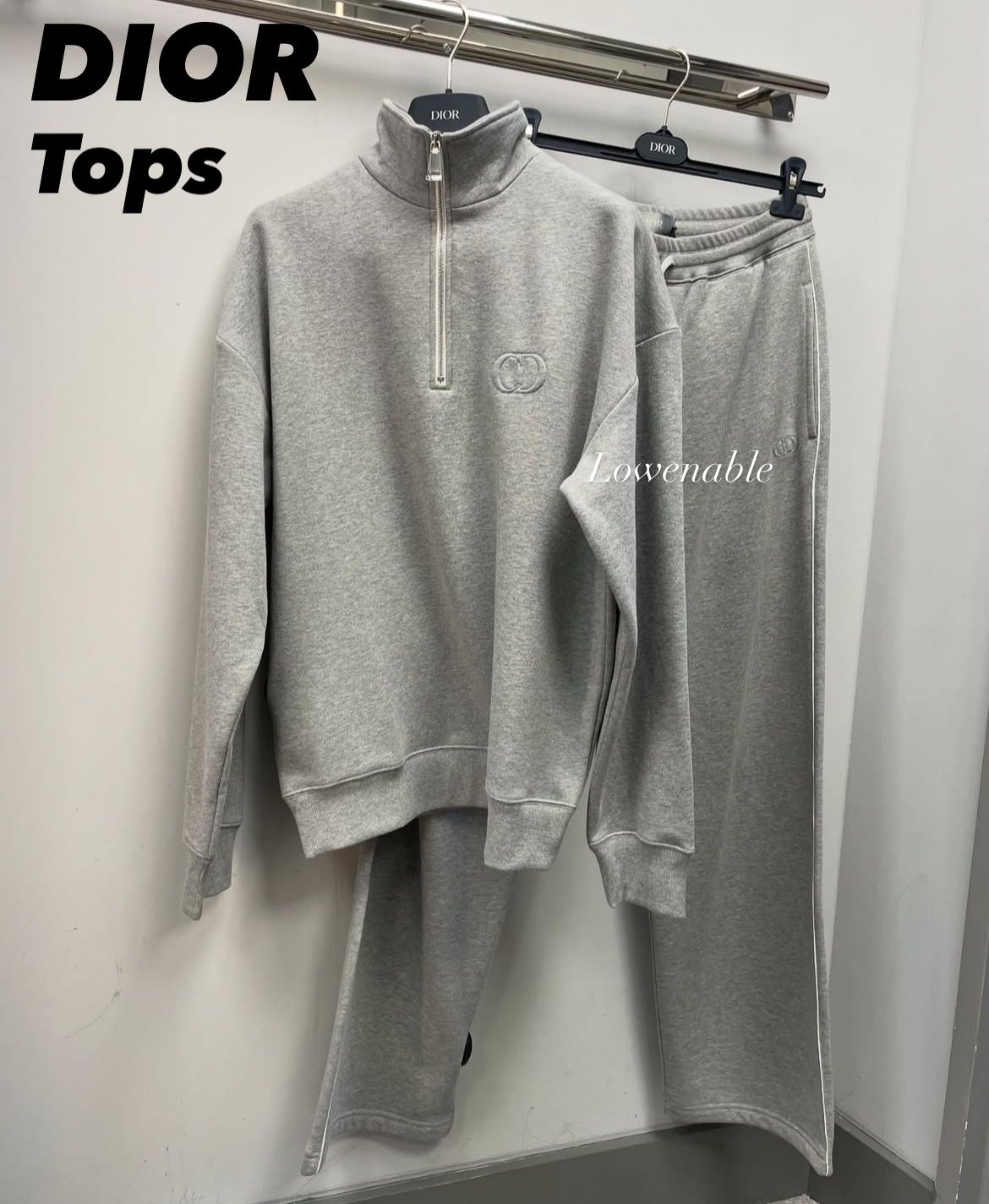 大人カジュアル CD Icon ハーフジップ スウェット セットアップ (Dior