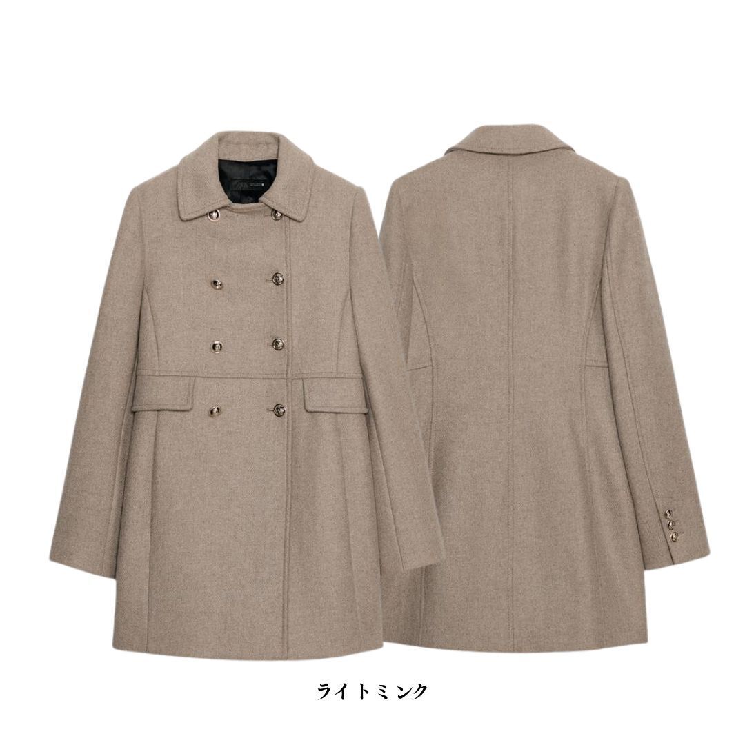 ZARA】NEW ウール混紡ショート丈ダブルブレストコート (ZARA/コート