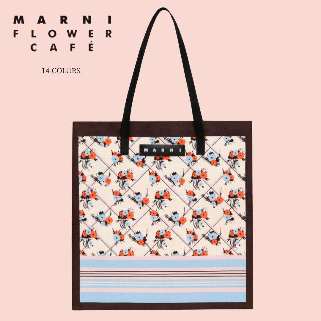 直営店【MARNI】マルニフラワーカフェ バンダナトートバッグ (MARNI