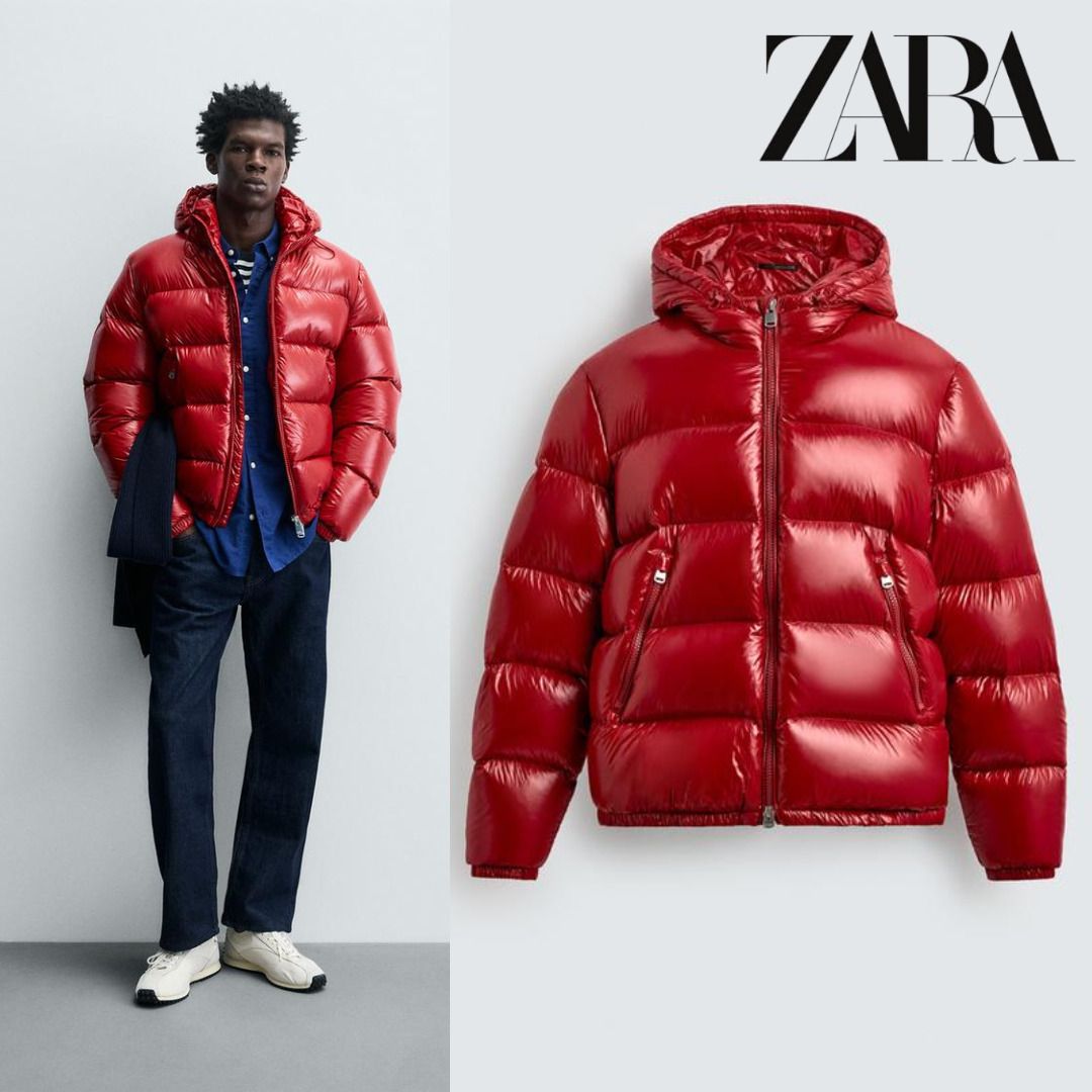 ZARA］撥水加工100％フェザーダウンジャケット (ZARA/ダウンジャケット