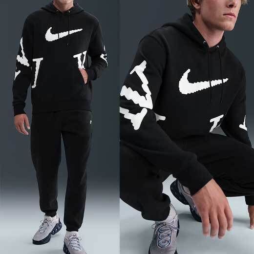 NIKE☆Club パーカー＆パンツ 上下セットアップ ビッグロゴ (Nike