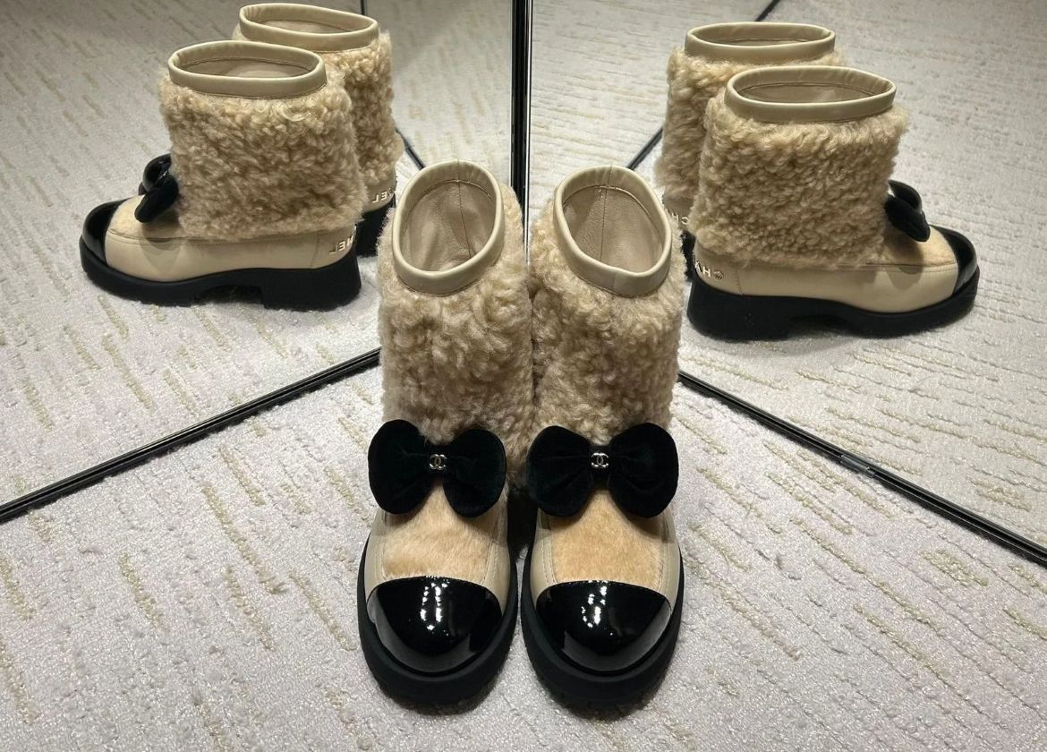 もこもこリボン♡CHANEL シャネル ロング ブーツ (CHANEL/ロングブーツ