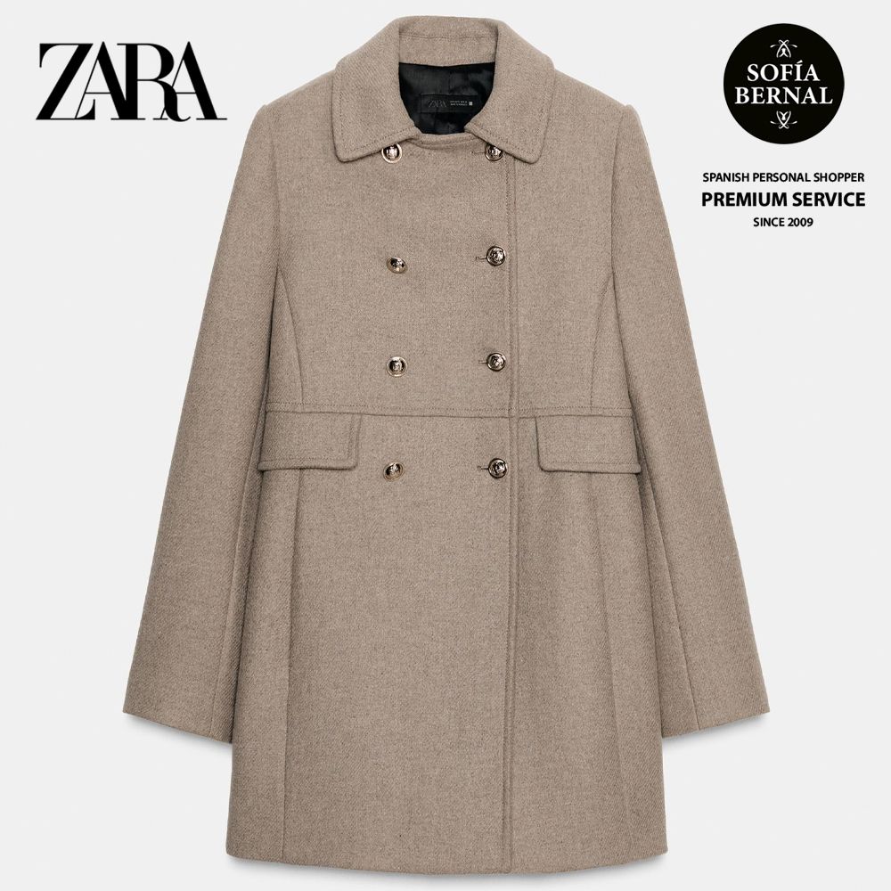 ZARA ウール混紡ショート丈ダブルブレストコート (ZARA/ジャケット