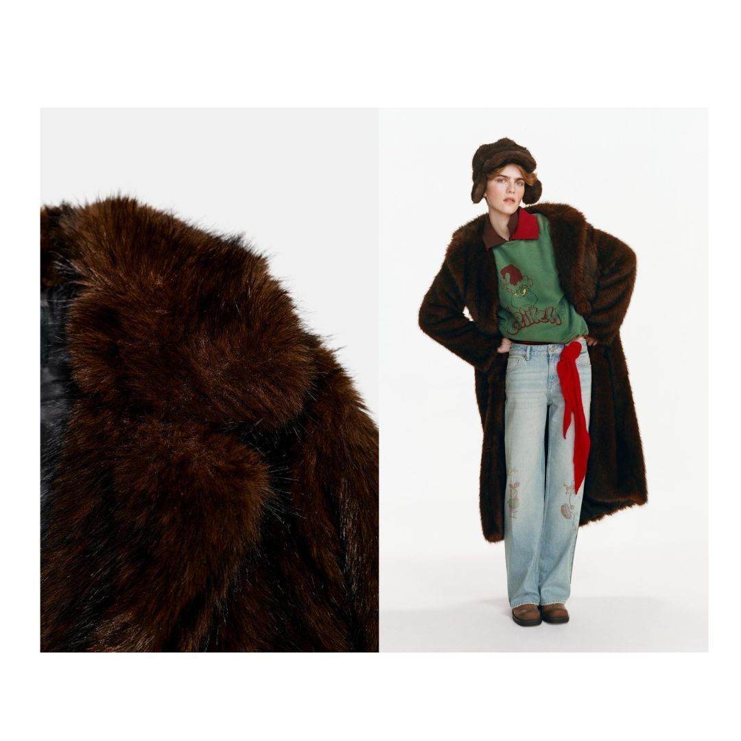 ZARA】エクストラロング フェイクファーコート (ZARA/コート