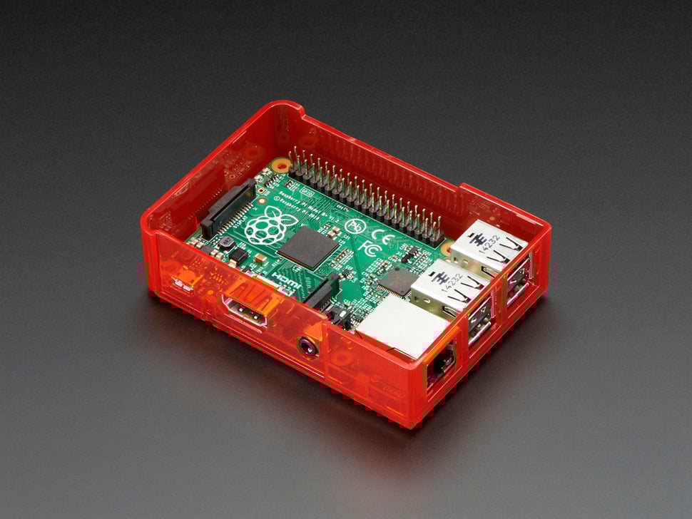 Pi Model B+ / Pi 2 / Pi 3 Case Base - Red : Adafruit Industries