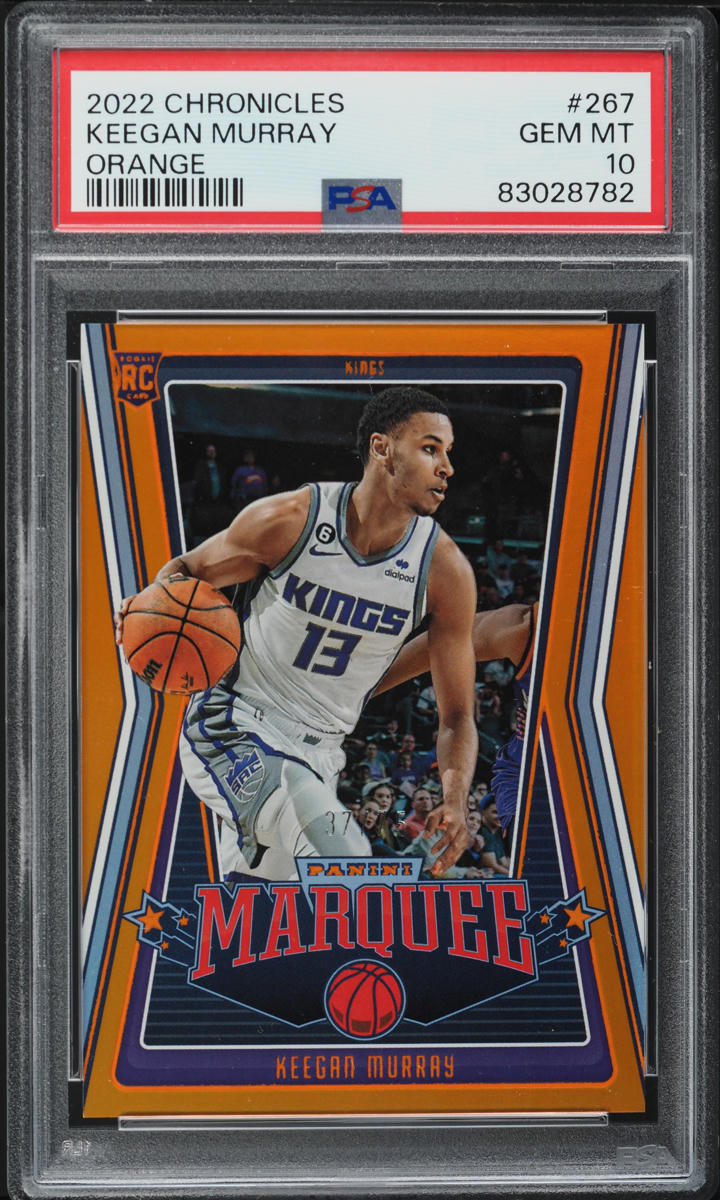 2022 Panini Chronicles Orange Keegan Murray ROOKIE /75 #267 PSA 10