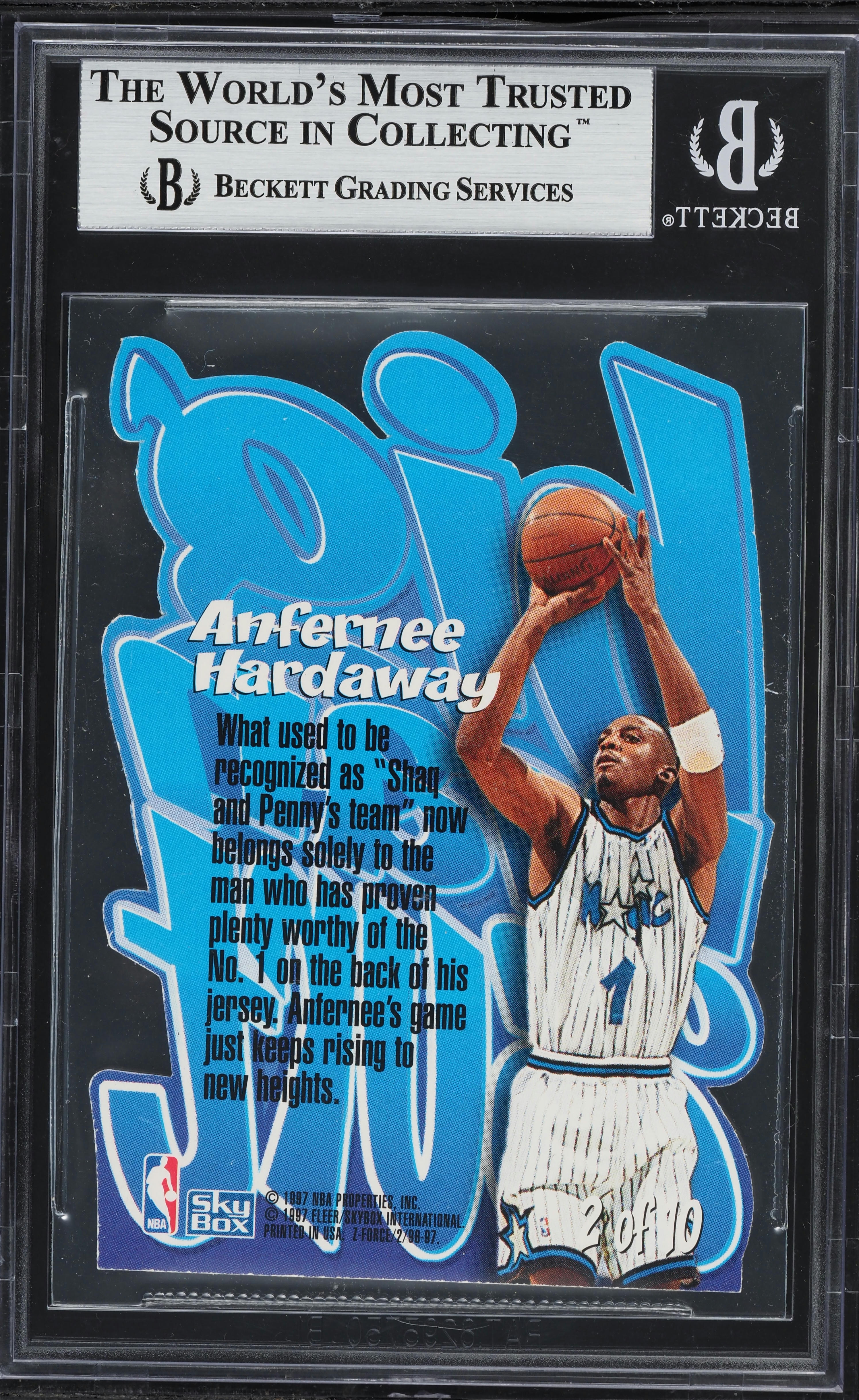 1996 Skybox Z-Force Big Man On Court Die-Cut Anfernee Hardaway #2