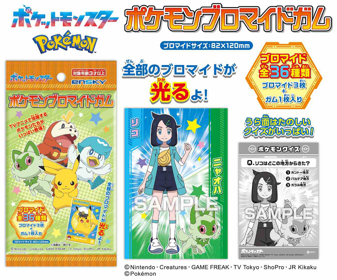 ポケットモンスター_【食玩】ポケモンブロマイドガム(2024年4月版