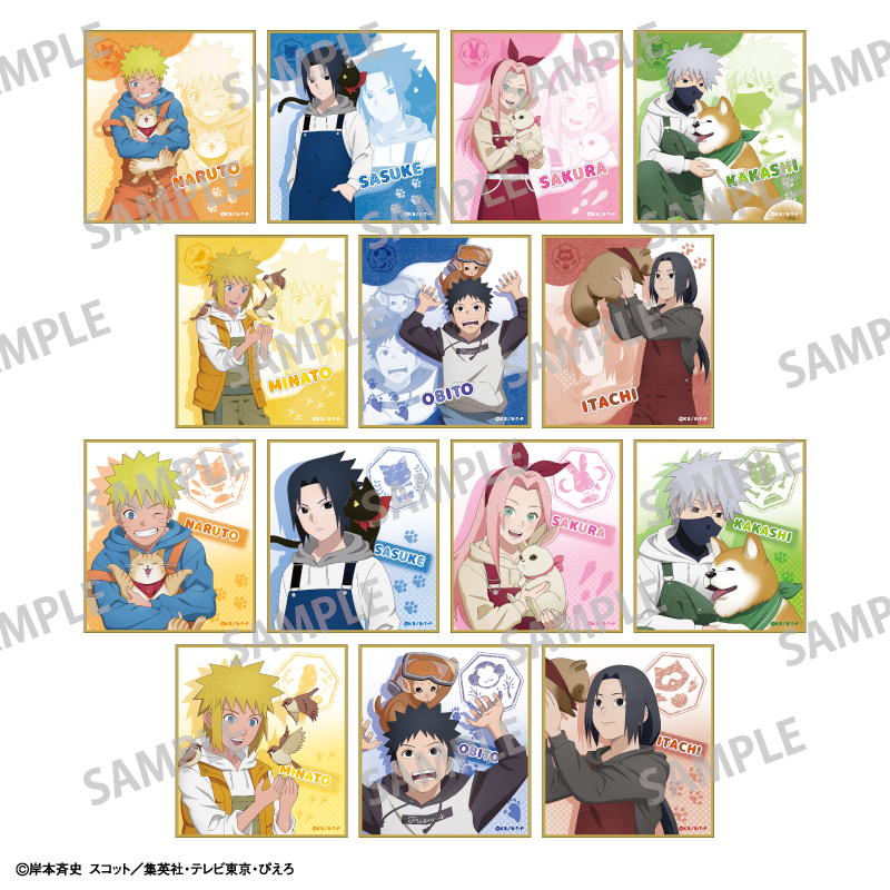 NARUTO-ナルト- 疾風伝_トレーディングミニ色紙 少年期×アニマル 【BOX