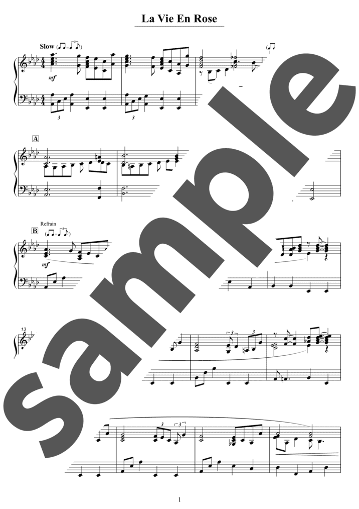 ピアノ楽譜】風立ちぬ / 松田聖子（ソロ / 中級）