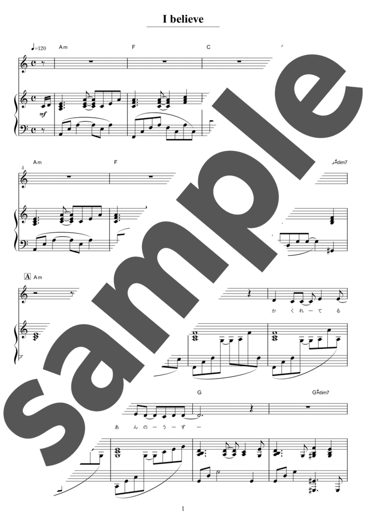 ピアノ楽譜】Part of me / Mrs. GREEN APPLE（弾き語り / 中級）