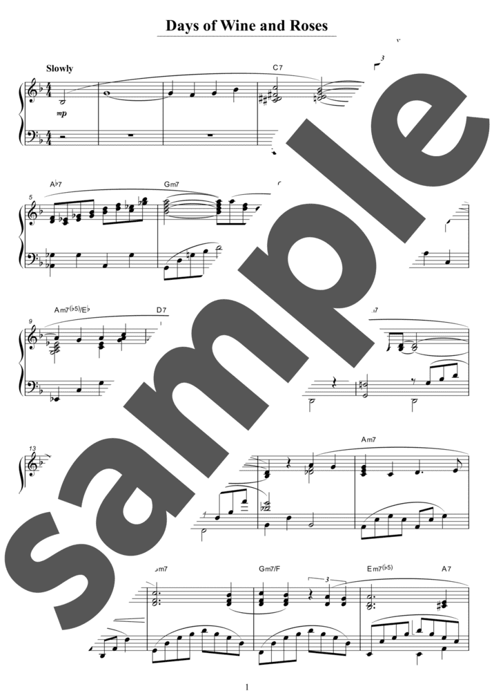 ピアノ楽譜】赤いスイートピー / 松田聖子（ソロ / 中上級）