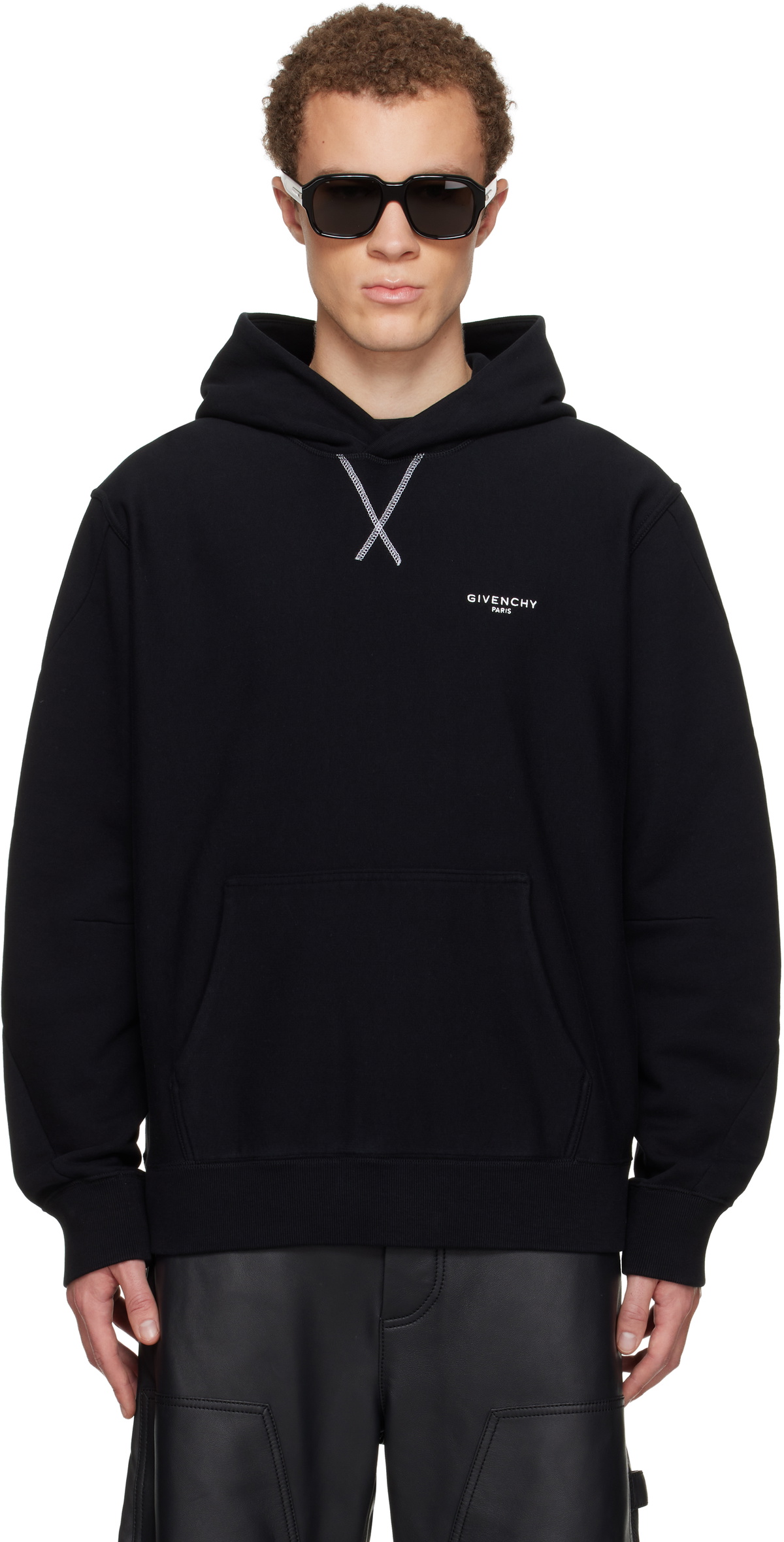 Givenchy Black 4G Embroidered Hoodie Givenchy