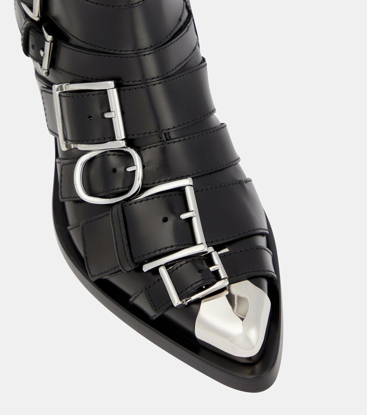 Alexander McQueen Punk Buckle leather boots Alexander McQueen
