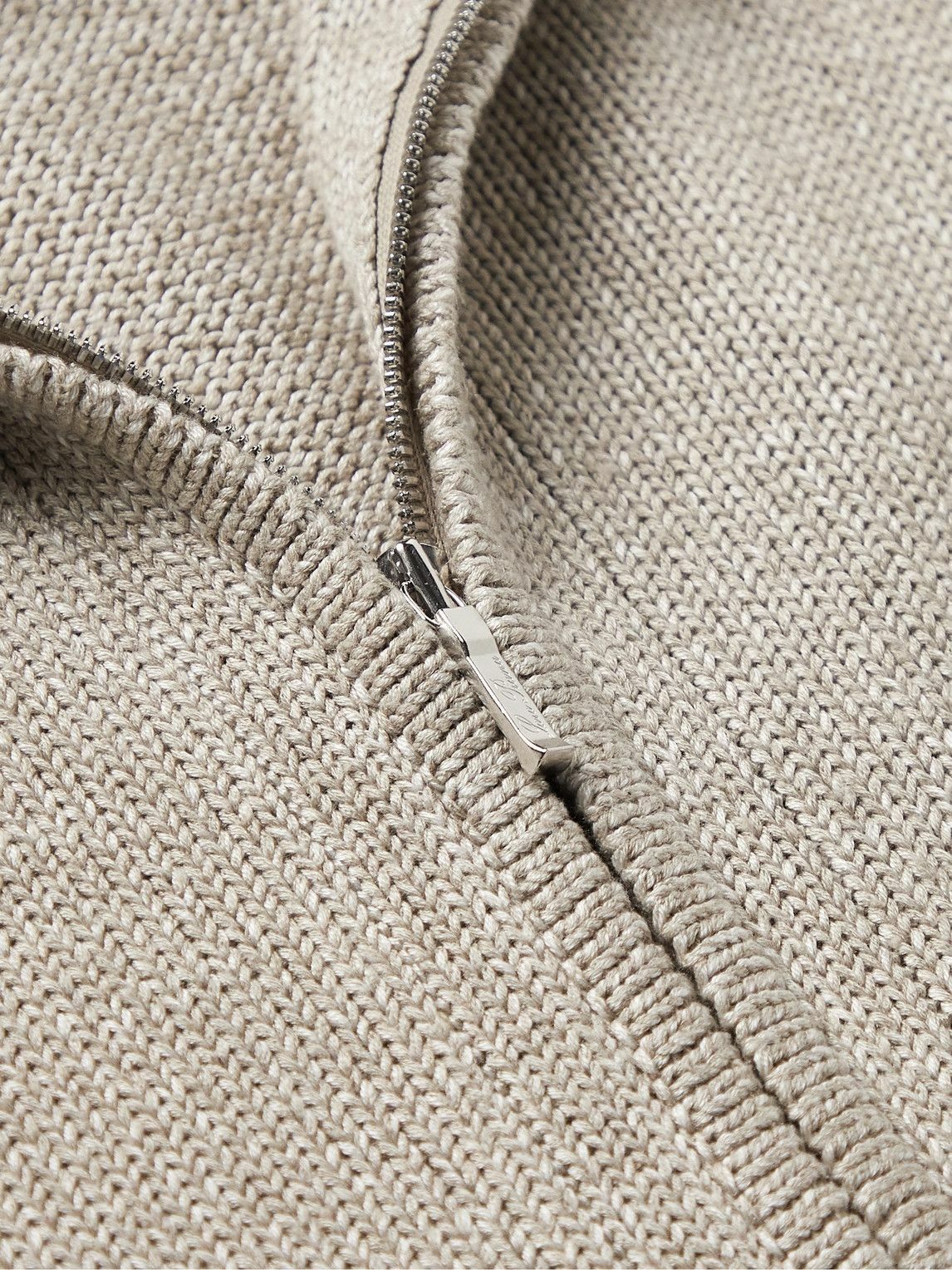 Loro Piana - Silk and Linen-Blend Zip-Up Cardigan - Gray Loro Piana