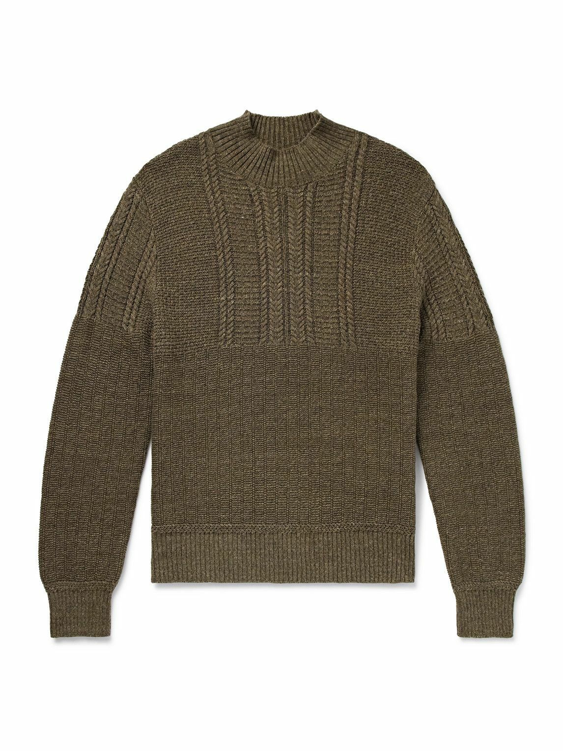 RRL - Cotton Mock-Neck Sweater - Green RRL