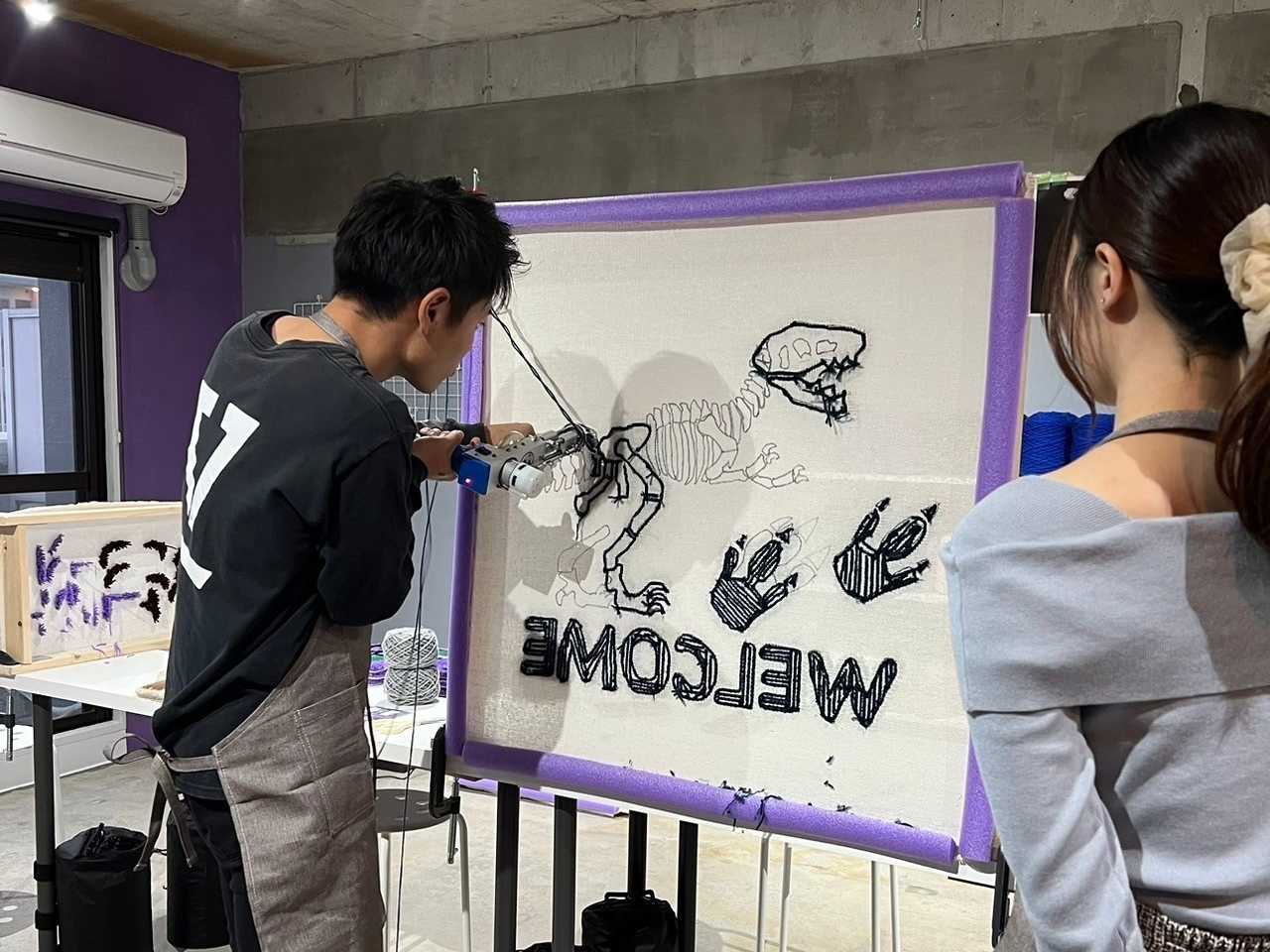 宇都宮 タフティング ◇◇2人でできる◇オリジナルラグ作り体験（縦横