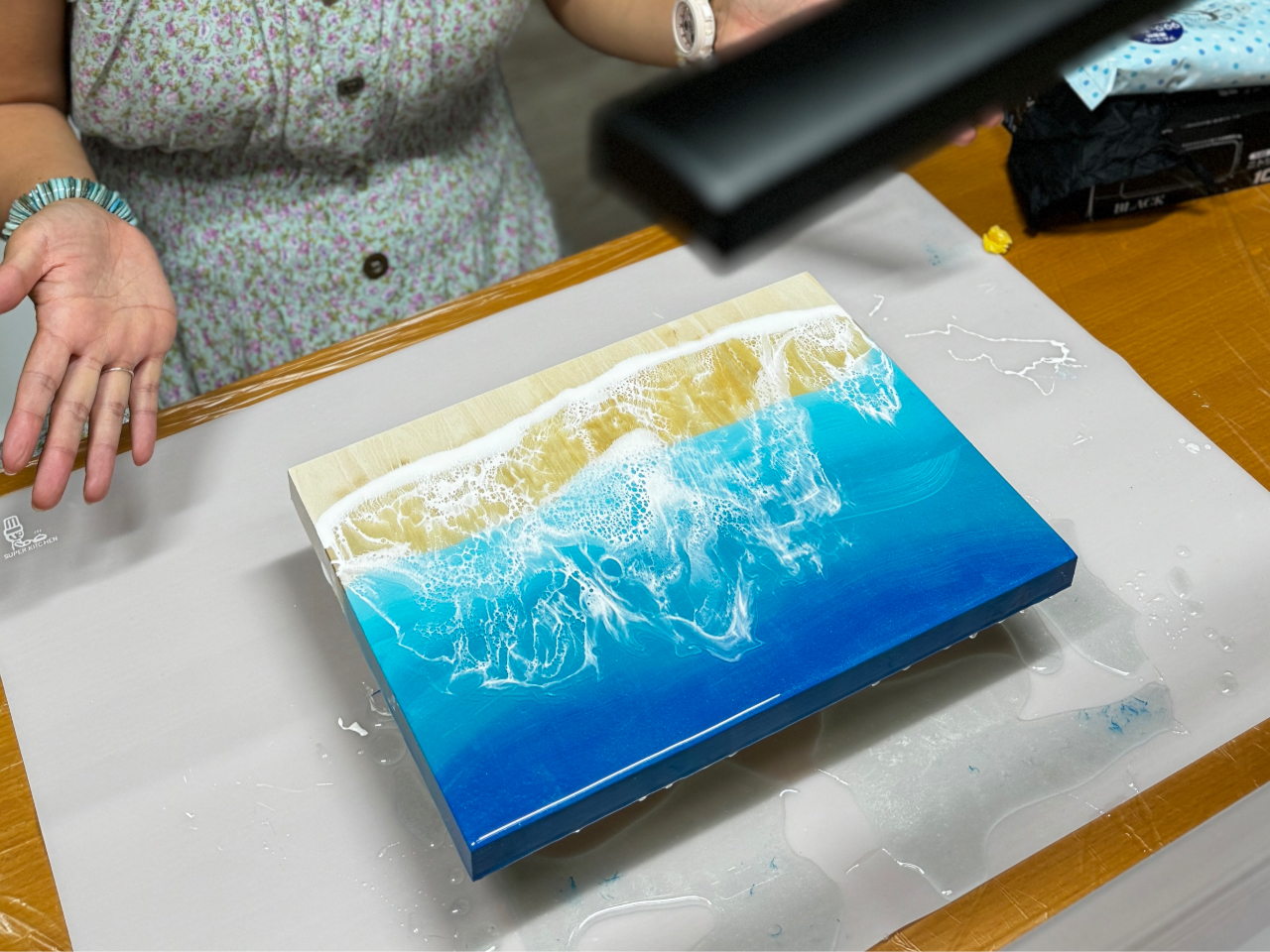 オーシャンレジンアート A3パネルプラン/レジンアートワークショップ