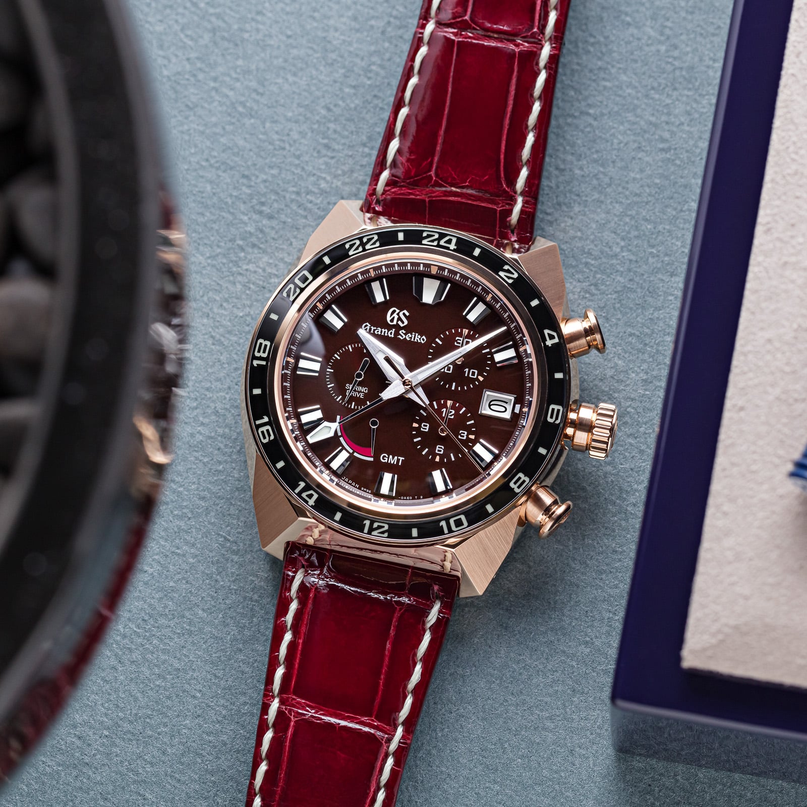 Grand Seiko Spring Drive Chronograph Rose Gold SBGC230 Watch