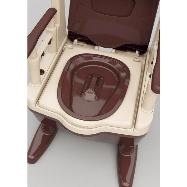 アロン化成 安寿 ポータブルトイレ ジャスピタ 標準便座 ブラウン 533