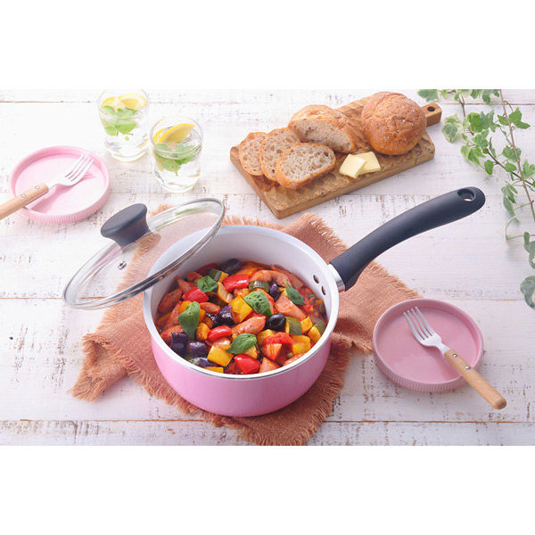 京セラ 片手鍋 18cm ピンク CN-G18B-WPK 1個 - アスクル