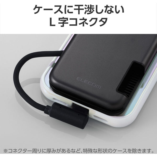 SSD 外付け 1TB iPhone向け ケーブル一体型 USB-C 磁石 黒 ESD