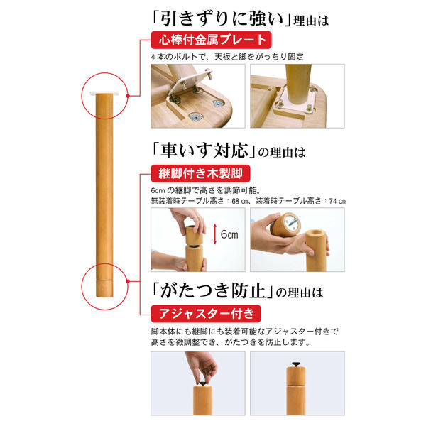 軒先渡し】貞苅椅子製作所 高齢者施設向け木製テーブル165cm長方形