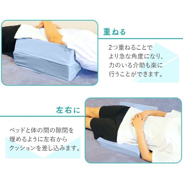 Netforce 体位変換クッション 介護 幅400×奥行200×高さ100mm ブルー NF