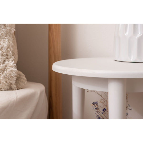 東谷 ROOM ESSENCE サイドテーブル 幅360×奥行360×高さ500mm ホワイト