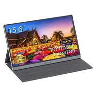 YAMAZEN モバイルモニター 15.6インチ FHD IPSパネル 保護カバー兼用