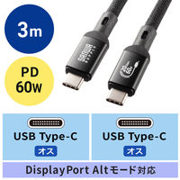 サンワサプライ USB20Gbps Type-Cケーブル(PD60W・3m) KU-20GCCP6030 1