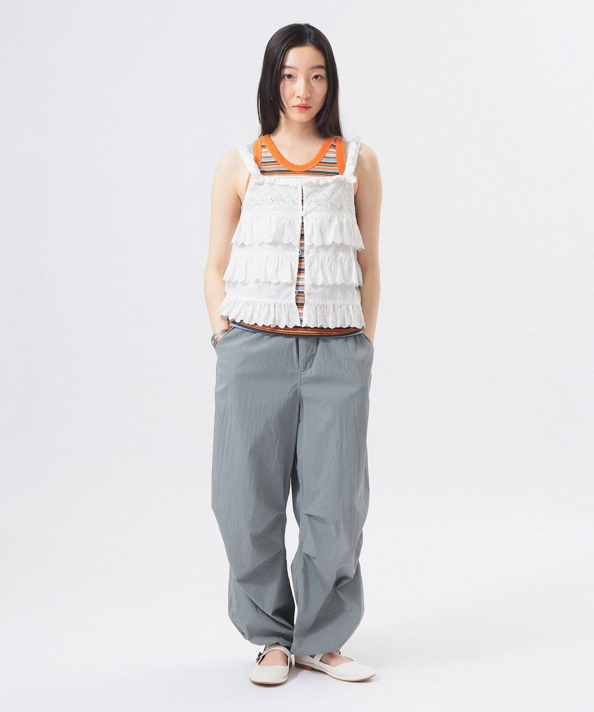 BEAMS BOY（ビームス ボーイ）カットワーク キャミソール（シャツ