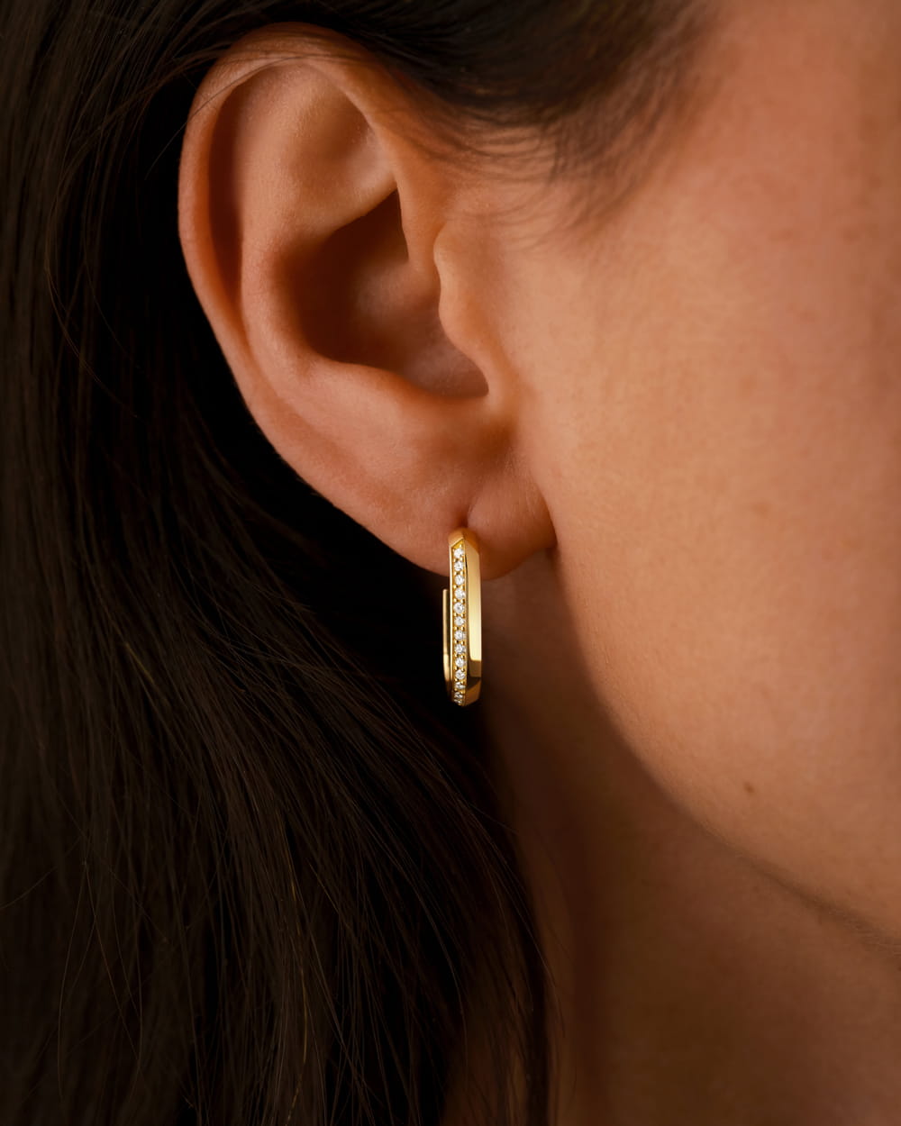 女性用イヤリング 18金ピンクゴールド | フランス製