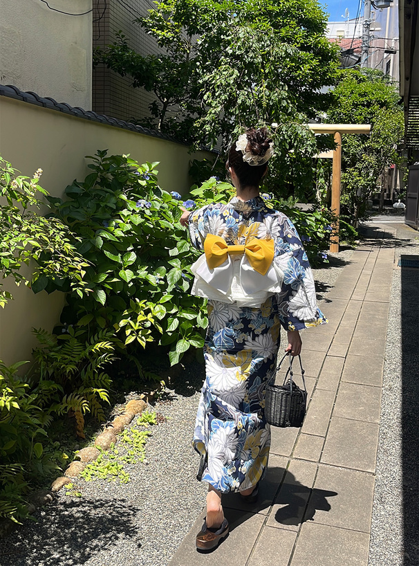 水彩菊浴衣セット[gi1218] | レディースファッション通販のグレイル