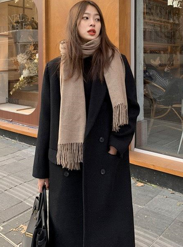 フェイクウールダブルボタンチェスターコート[k9298d] | レディース