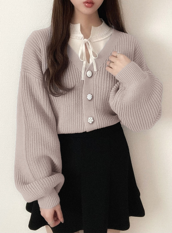 アソートビジューボタンニットカーディガン[mb1567] | レディース