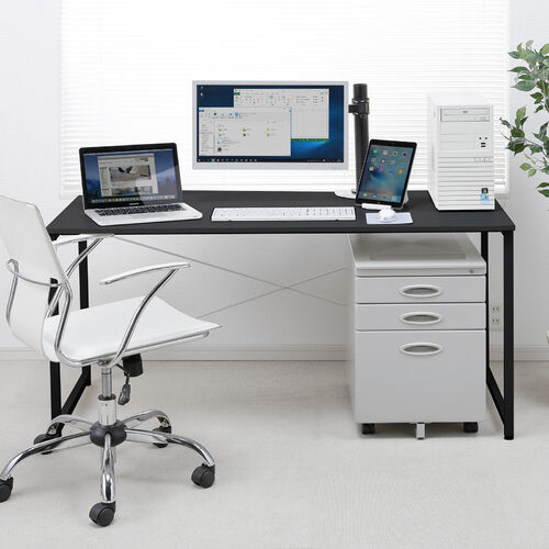 パソコンデスク（木製・ブラック・事務・勉強・テレワーク・リモート