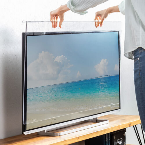 テレビ保護パネル（テレビフィルター・42・43インチ・キズ防止・厚み