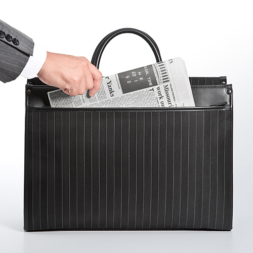 ビジネスバッグ（ストライプ・ダブルサイズ・手提げ・ショルダー・通勤