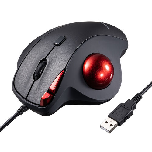 トラックボールマウス（有線・NOVA・静音・5ボタン・34mmボール